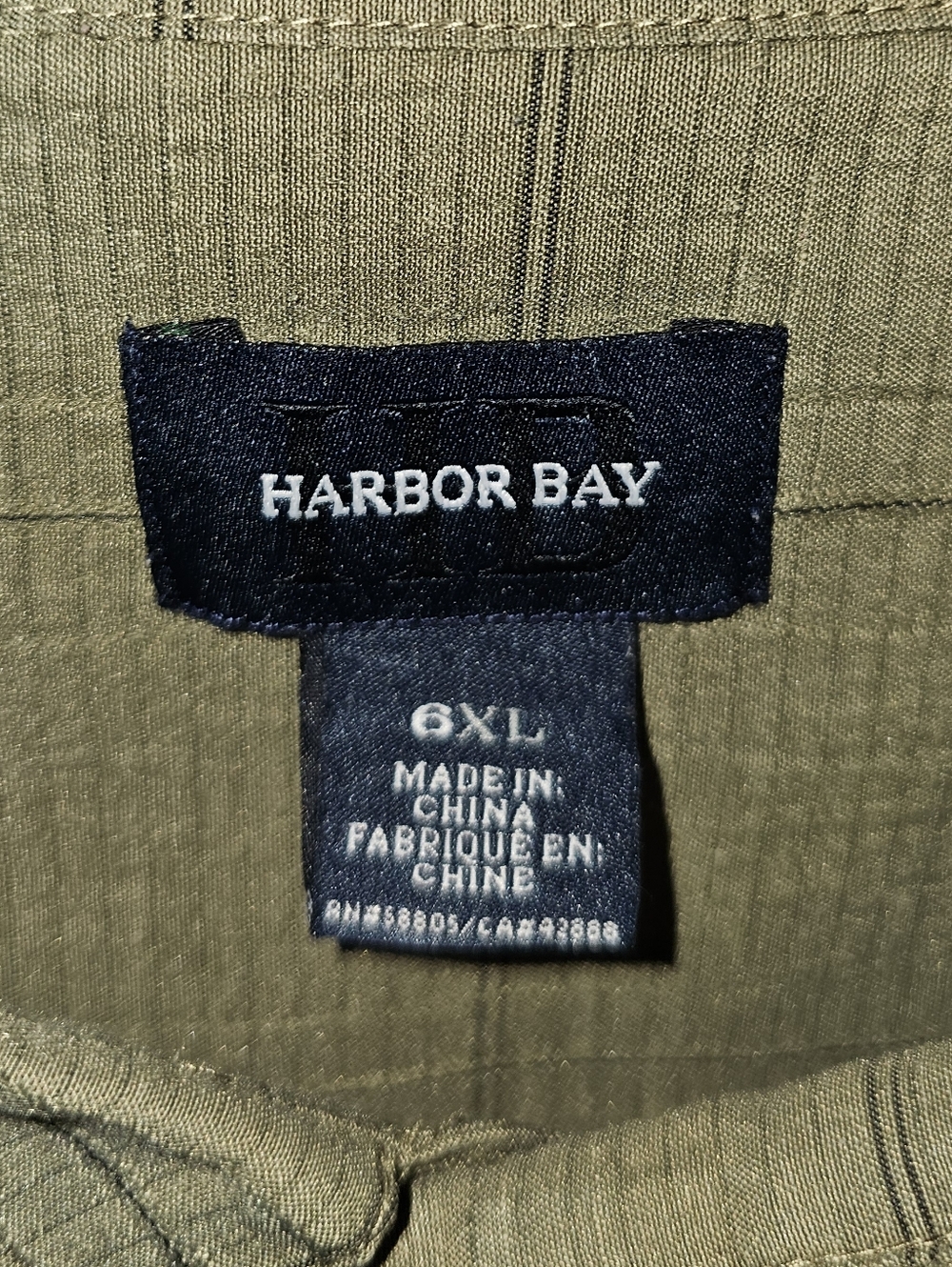 MEN'S HARBOR BAY OLIVE GREEN CASUAL DRESS SHIRT SIZE 6XL - Picture 3 of 3